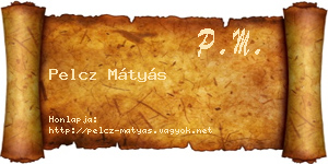 Pelcz Mátyás névjegykártya