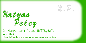 matyas pelcz business card